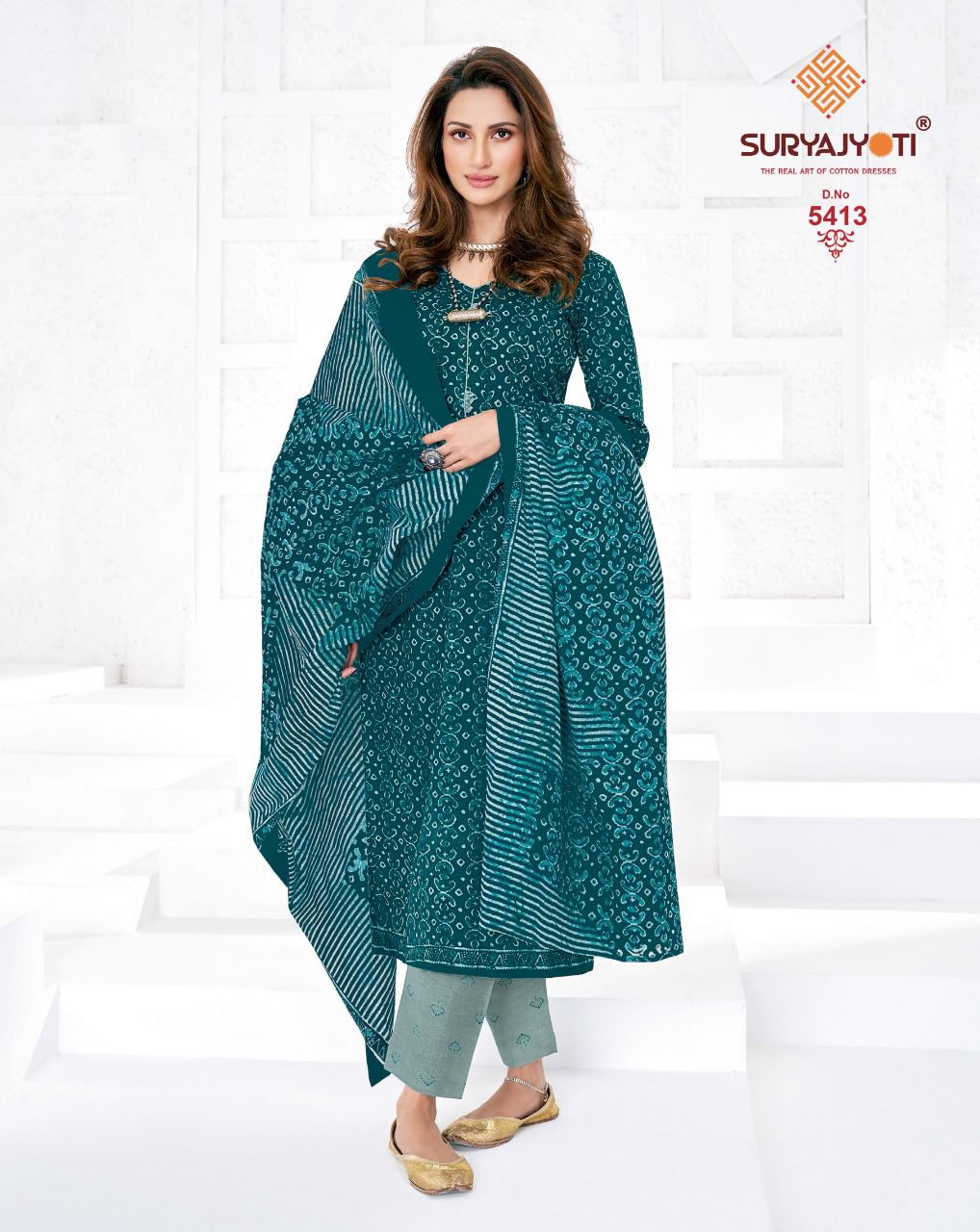 Suryajyoti Trendy Cottons 54 Regular Wear Wholesale Cotton Dress Material
